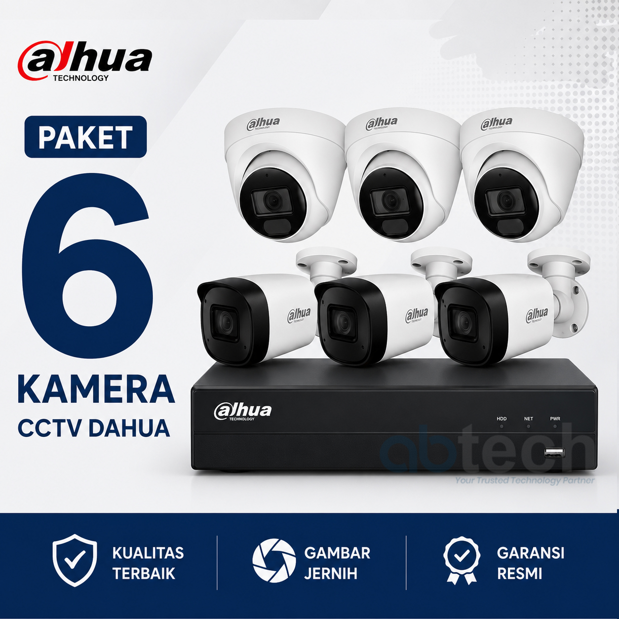 Paket CCTV Dahua 6 Kamera 2MP